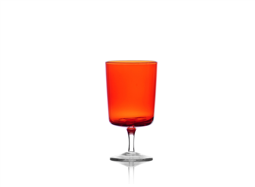 Orange Wine Stemmed Glass