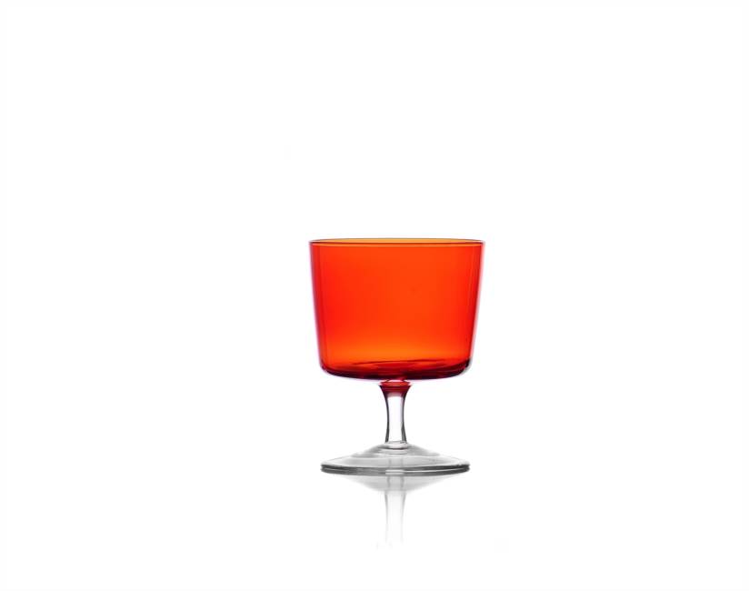 Orange Water Stemmed Glass