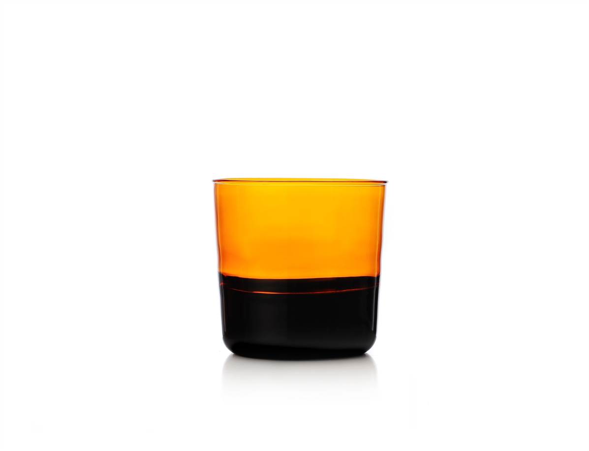 bicchiere acqua nero/ambra
