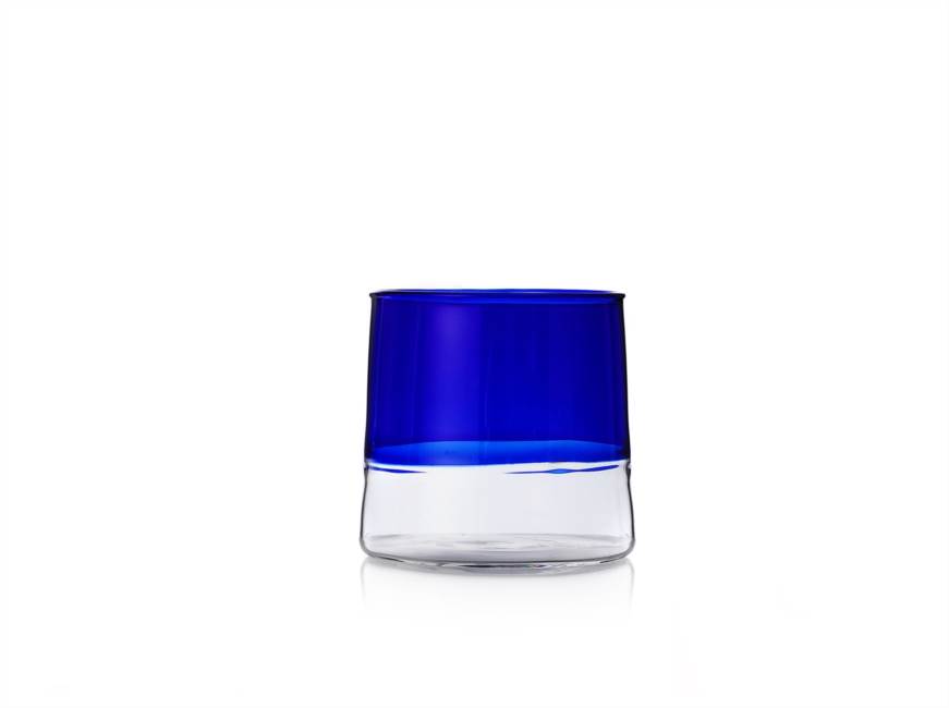 bicchiere vino clear/blu