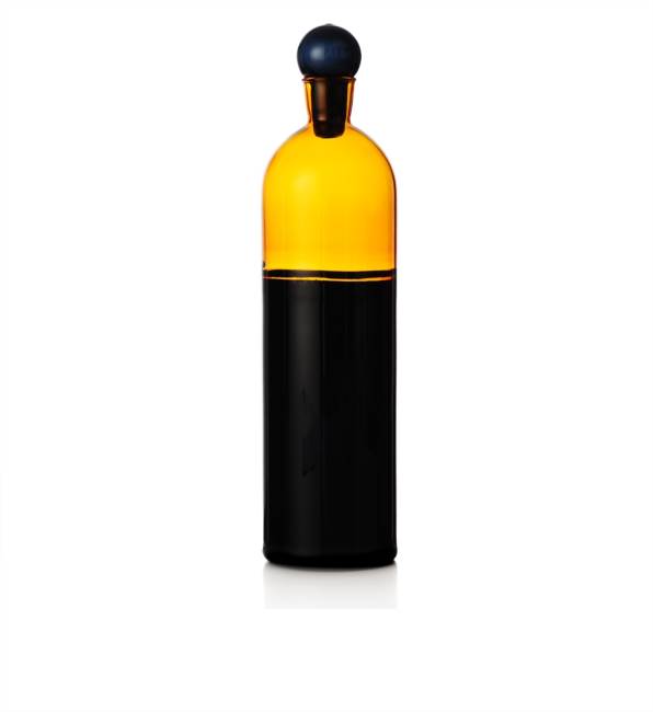 bottiglia nero/ambra/nero