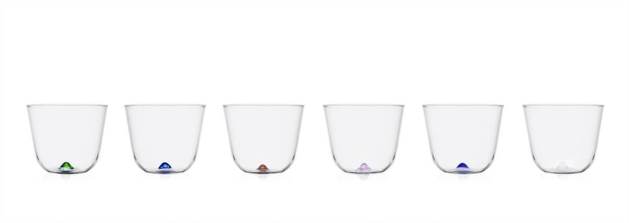 Set 6 bicchieri acqua assortiti