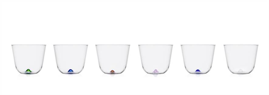 Set 6 bicchieri acqua assortiti