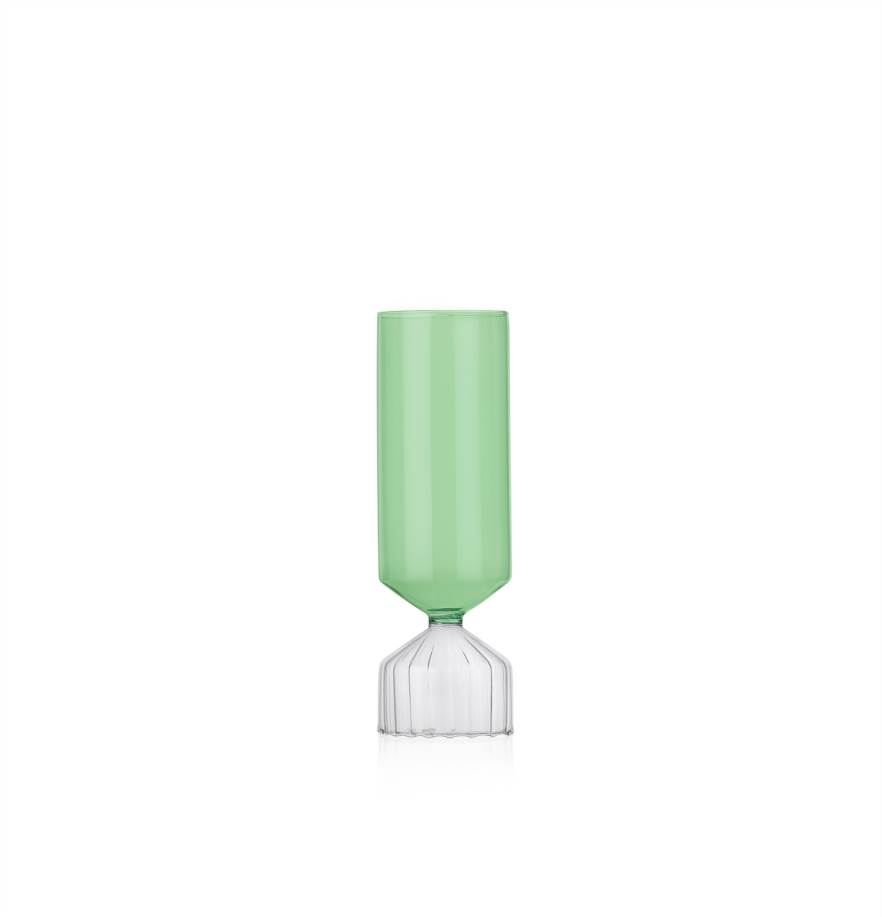 Short Vase Clear/green