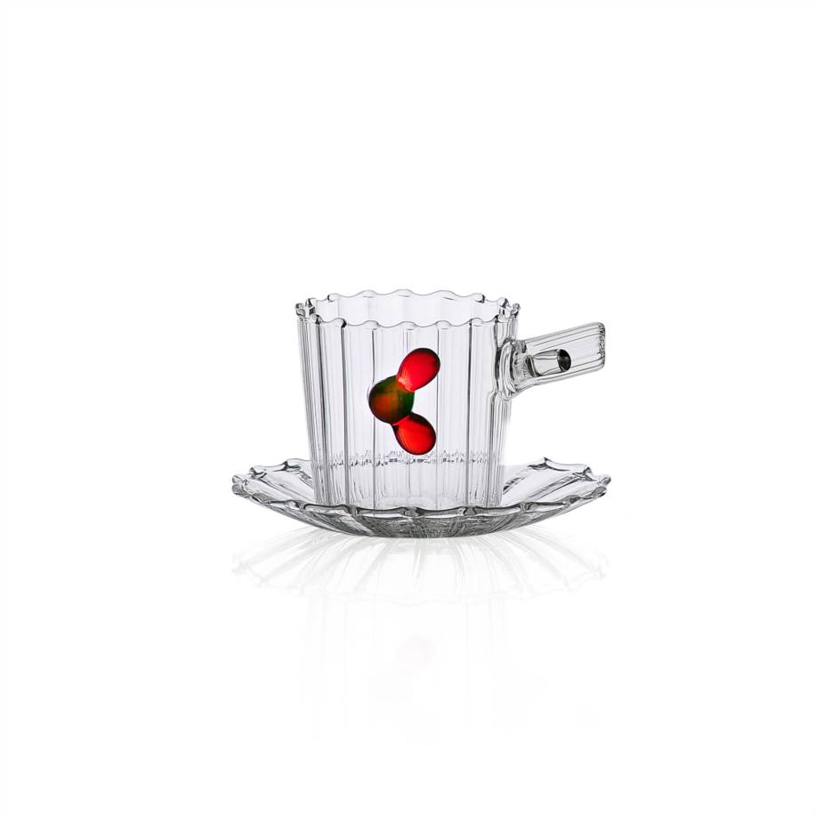 Coffee W/saucer Red Berries