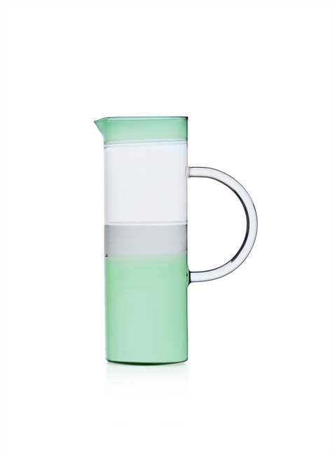 Tequila Cylindrical Jug Green/smoke/clear