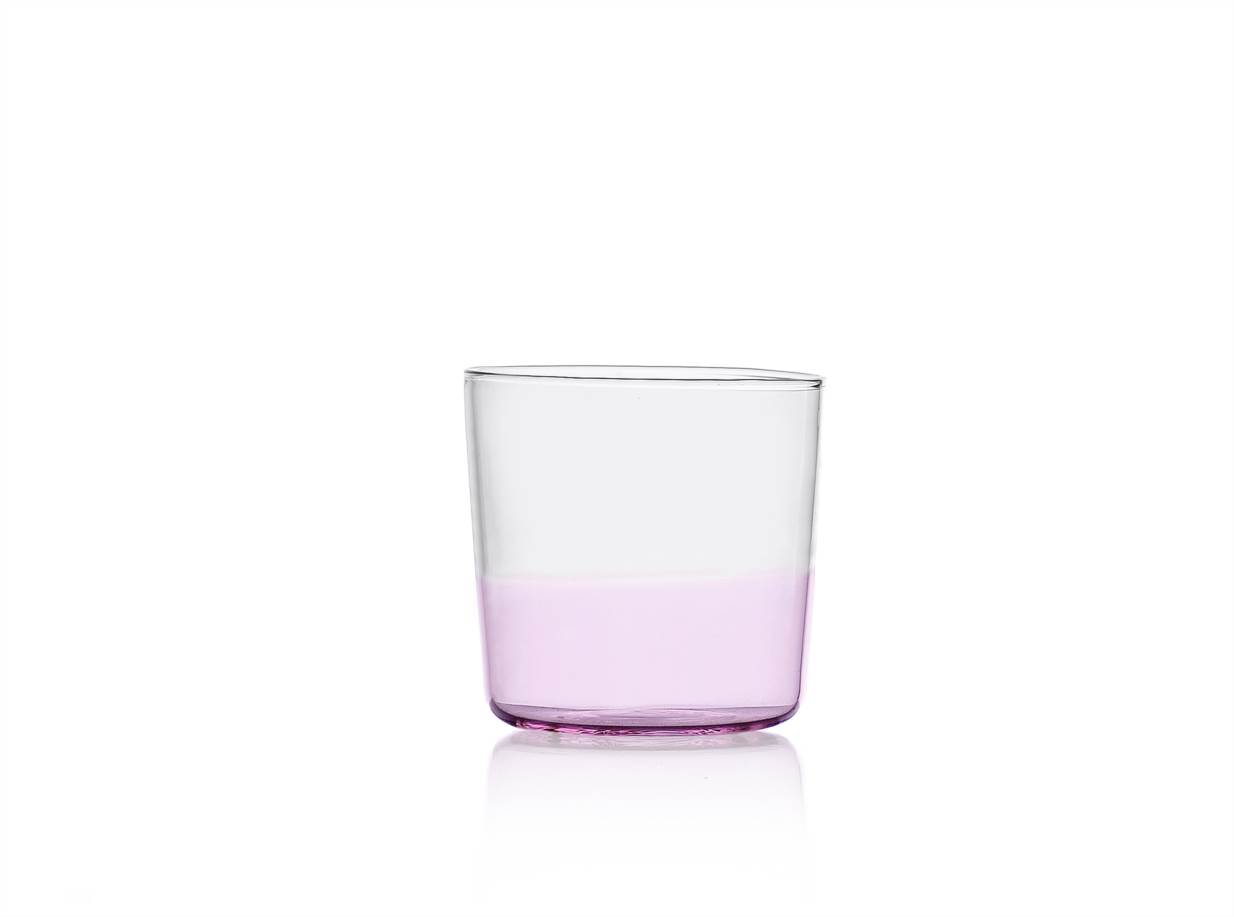 Water Glass Pink/clear