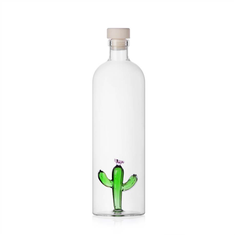 Bottle with lid green Cactus