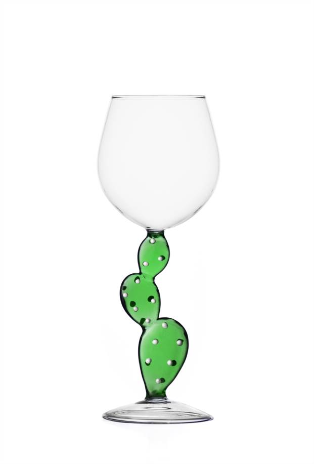 Wine Glass Cactus Green