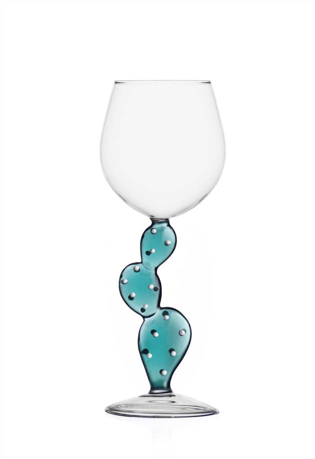  Bicchiere vino Cactus Caribbean Blue