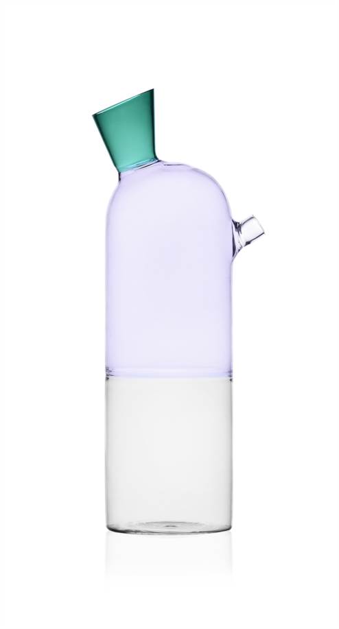 bottiglia clear/lilla/verde