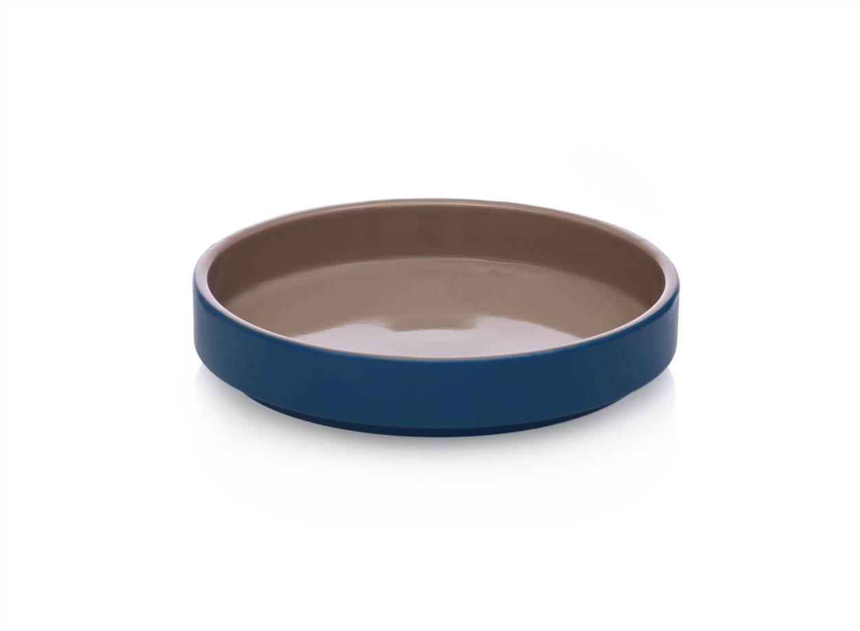 Round Tray 21x4 Sand/blue