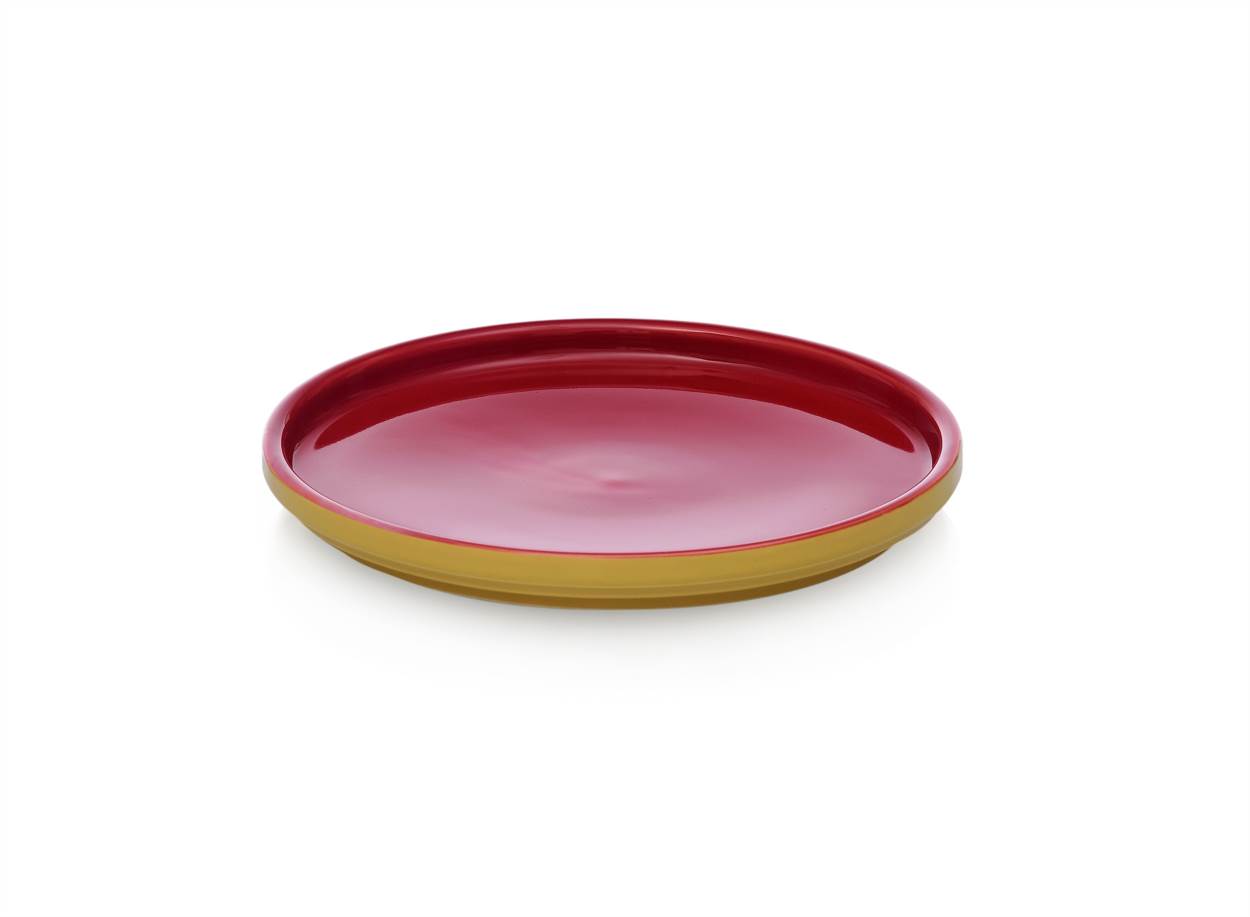 Piatto frutta 21 Rosso/Ambra