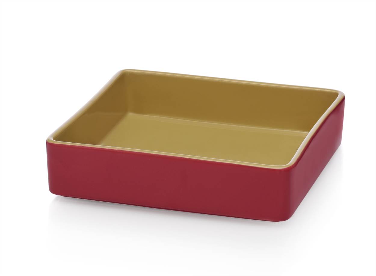 Oven Plate 24x24x6 Amber/red