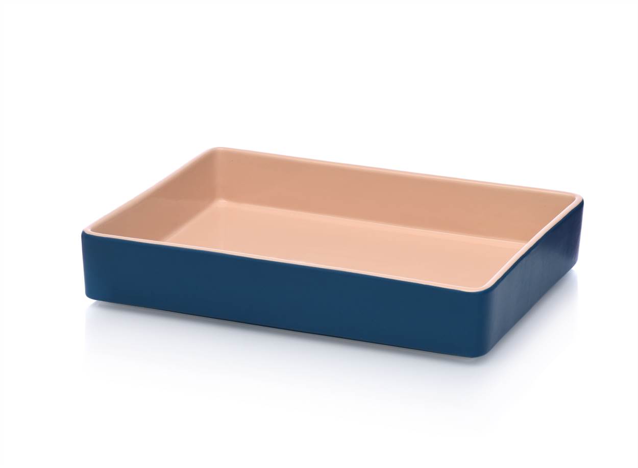 Oven Plate 32x24x6 Pink/blue