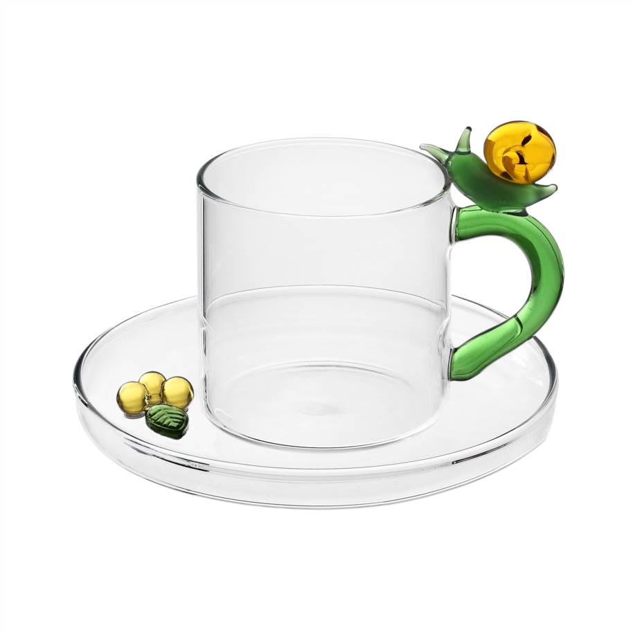 Coffee cup with saucer Snail