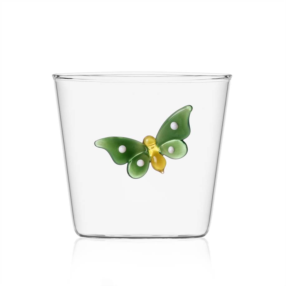 Tumbler green butterfly