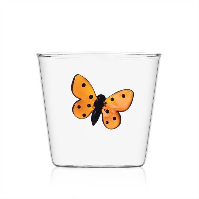 Tumbler red butterfly