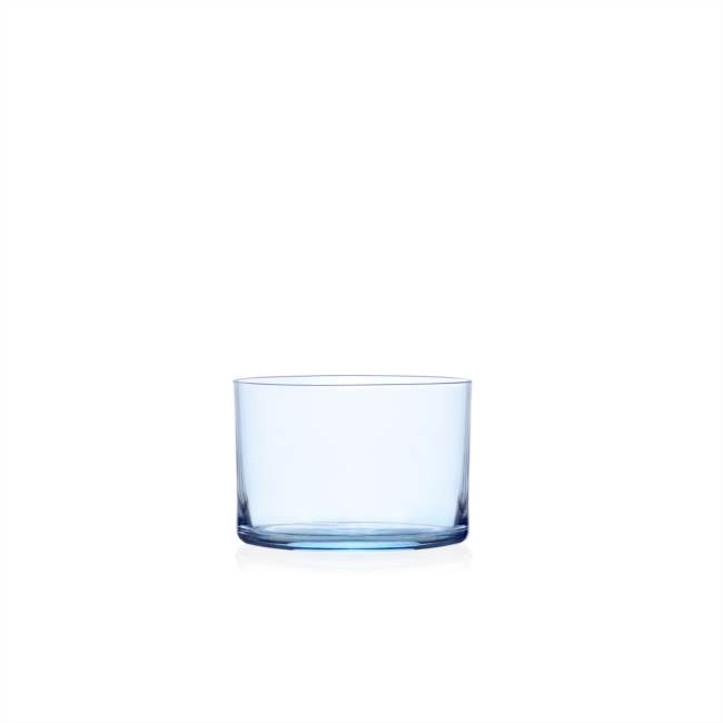 Bicchiere basso blu ghiaccio set 2 pz