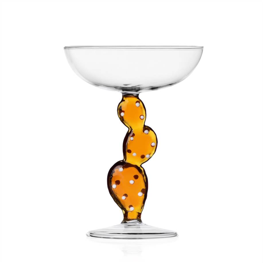 Champagne bowl cactus amber