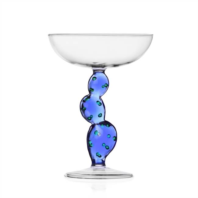 Champagne bowl cactus blue