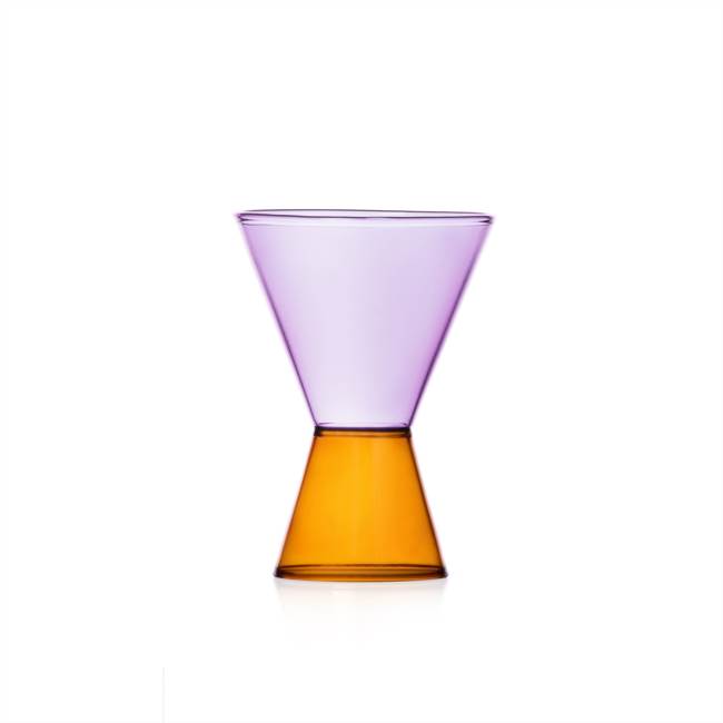 Bicchiere ambra-lilla