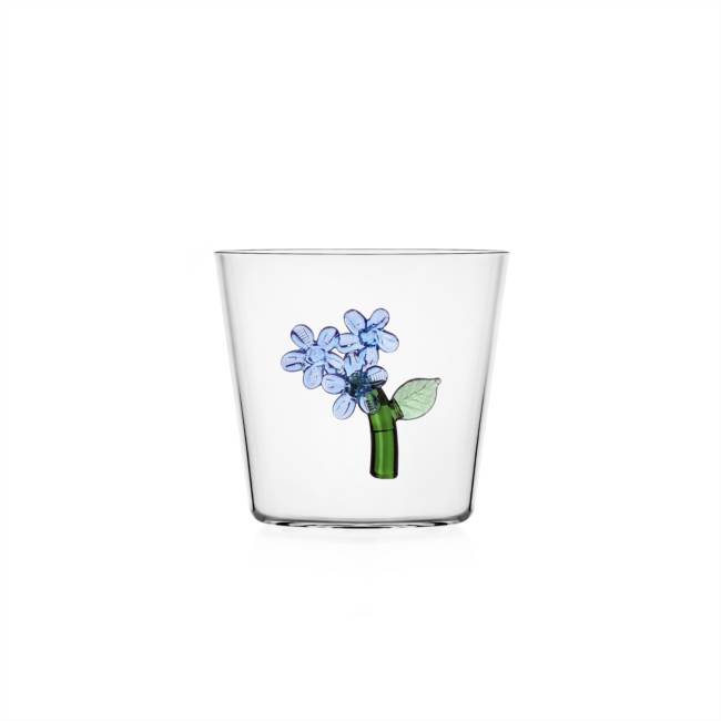 Tumbler light blue flower