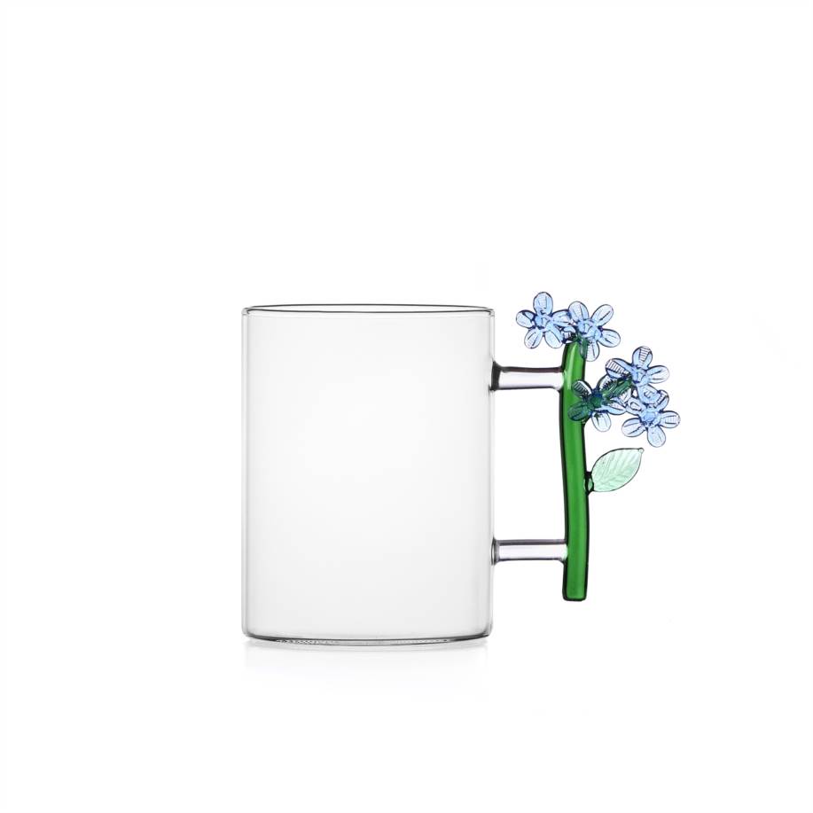 Mug light blue flower