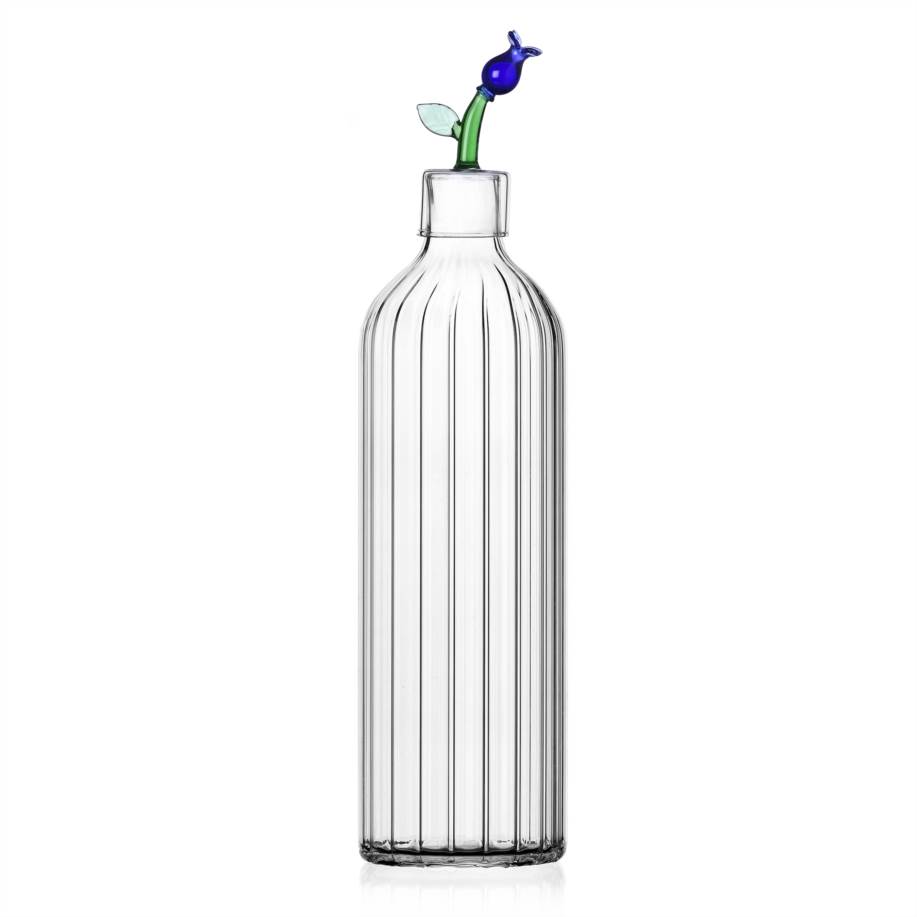 Optical bottle blue flower