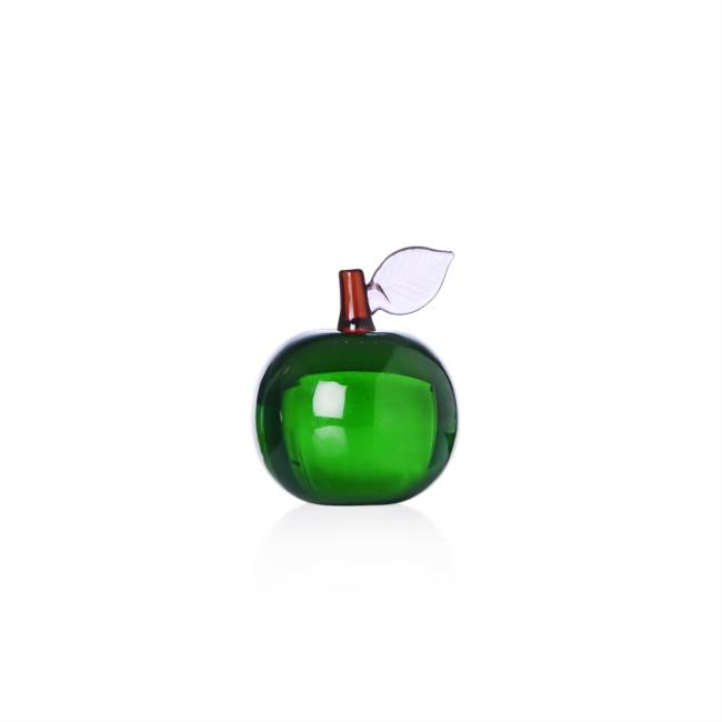 Paperweight full apple green