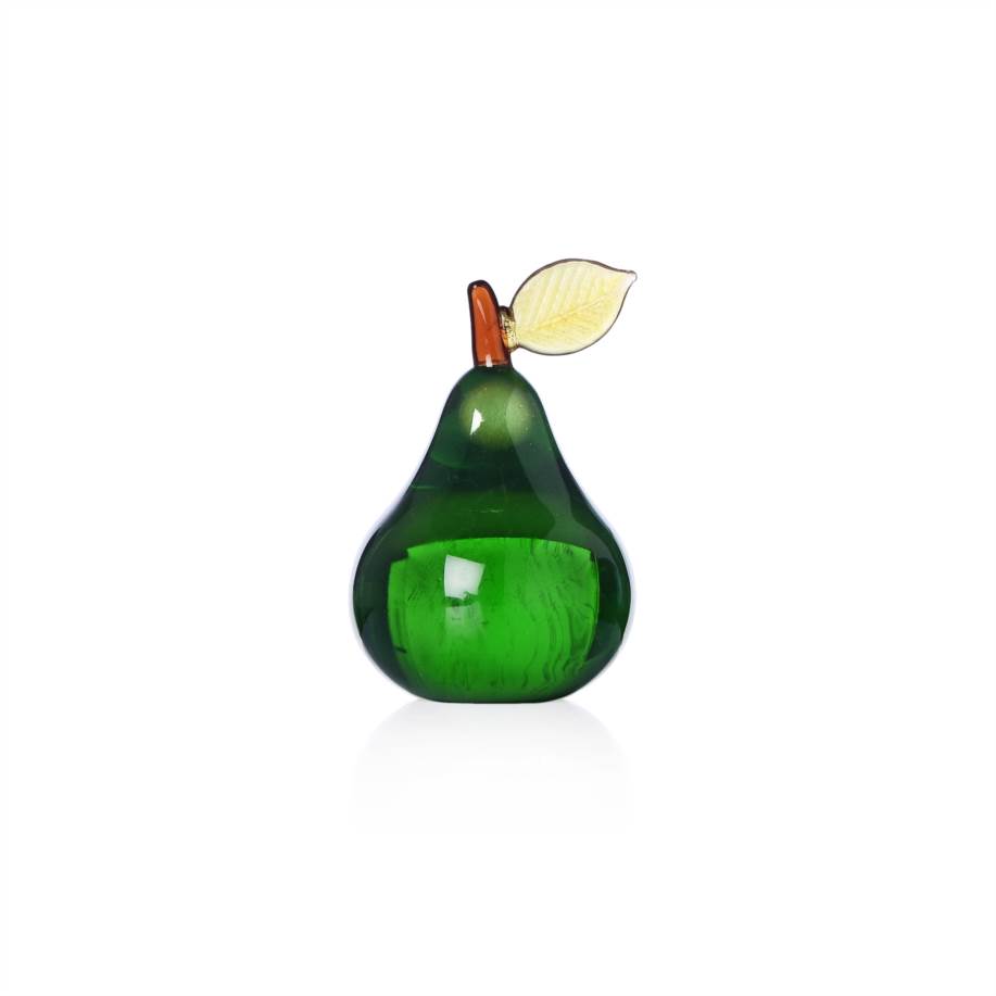 Paperweight full pear green