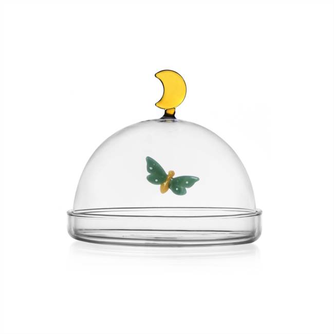 Dome with dish Butterfly and moon diam 14cm