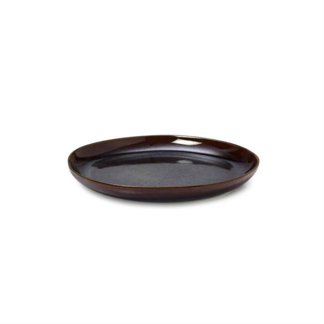 Piatto frutta 22cm tabacco-rosso