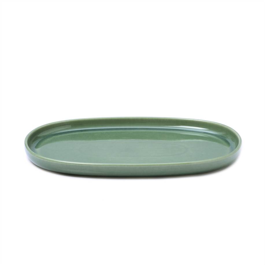 Piatto ovale 33cm petrolio