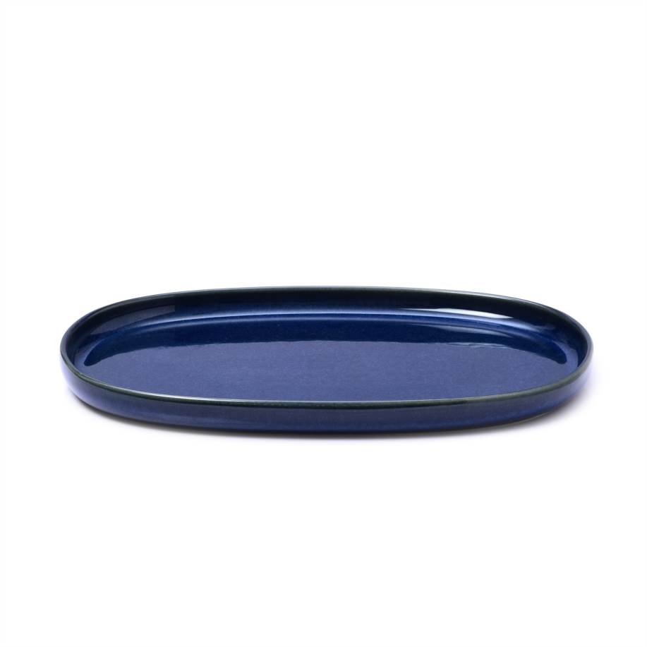 Piatto ovale 33cm cobalto