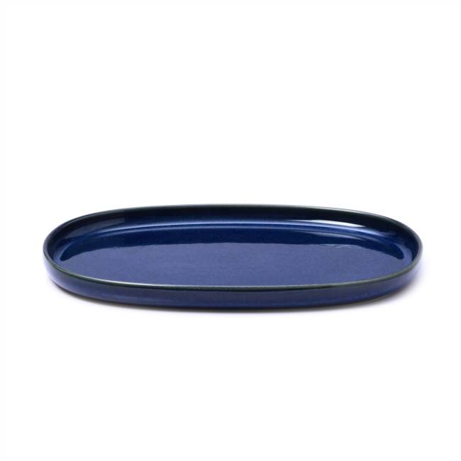 Oval platter 33cm cobalto