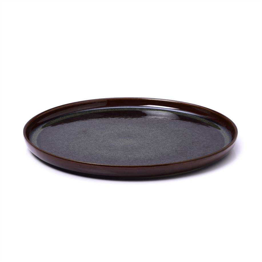 Charger plate 33cm tobacco-red
