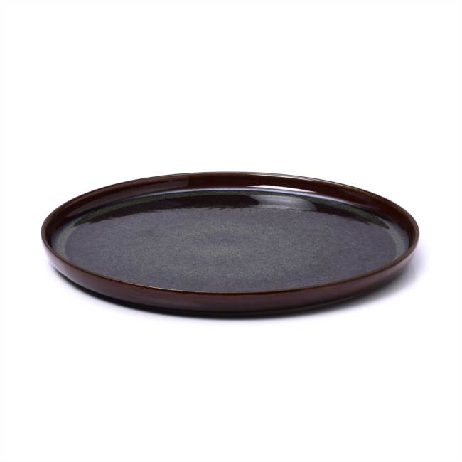 Charger plate 33cm tobacco-red