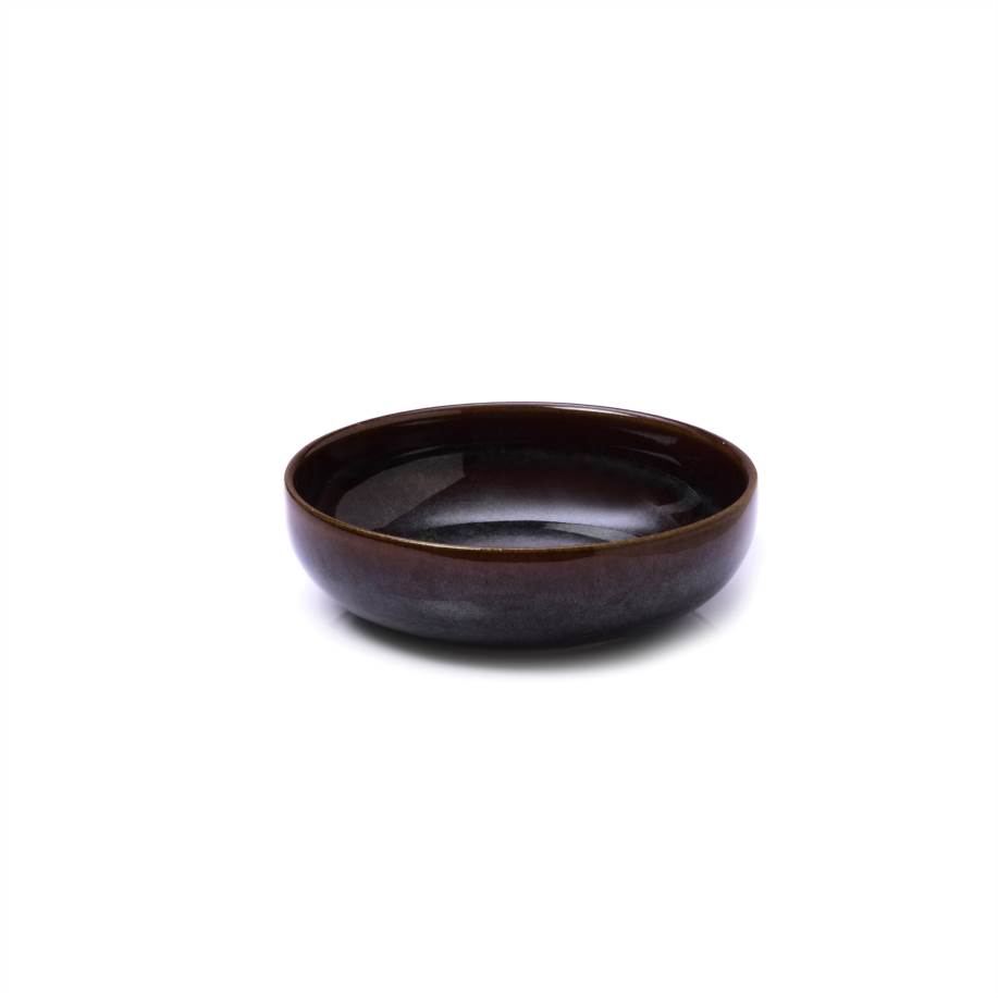Coppa individuale 16cm tabacco-rosso