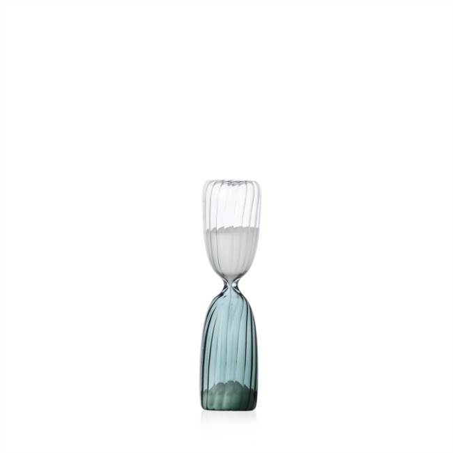 Hourglass clear/dark green 5min
