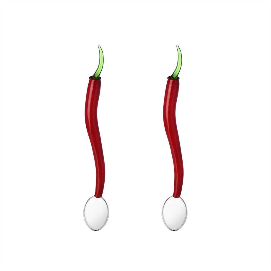 Set 2 cucchiaini peperoncino