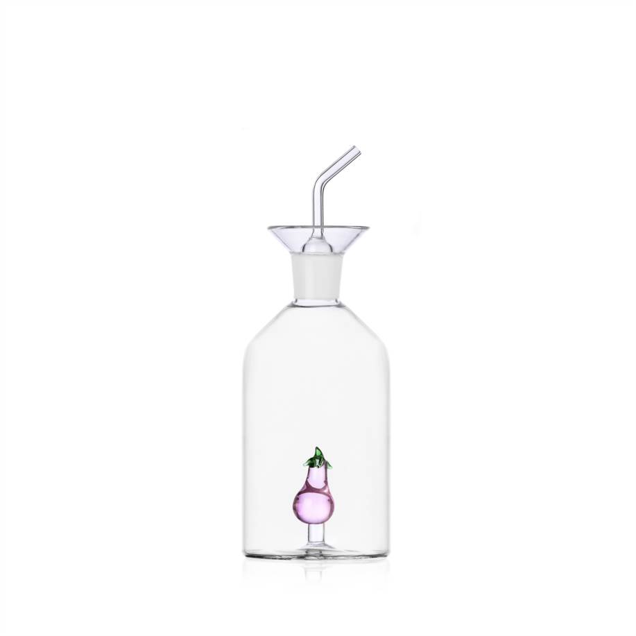 Oil bottle w/inside eggplant