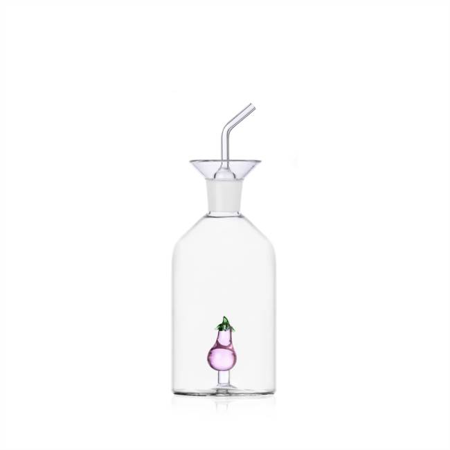 Oil bottle w/inside eggplant