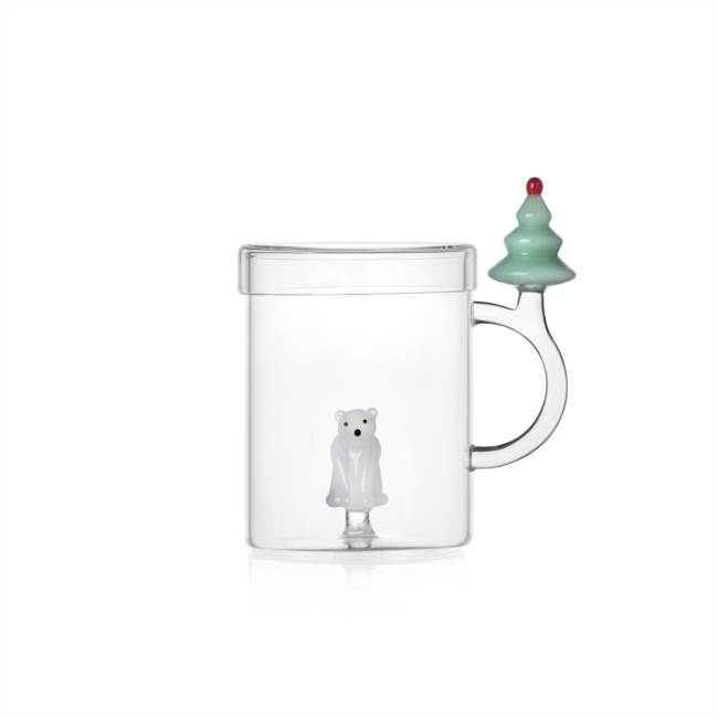 Jug w/handle white bear&wish tree