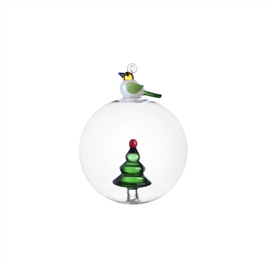 Christmas ball wish tree&Joyful Robin 