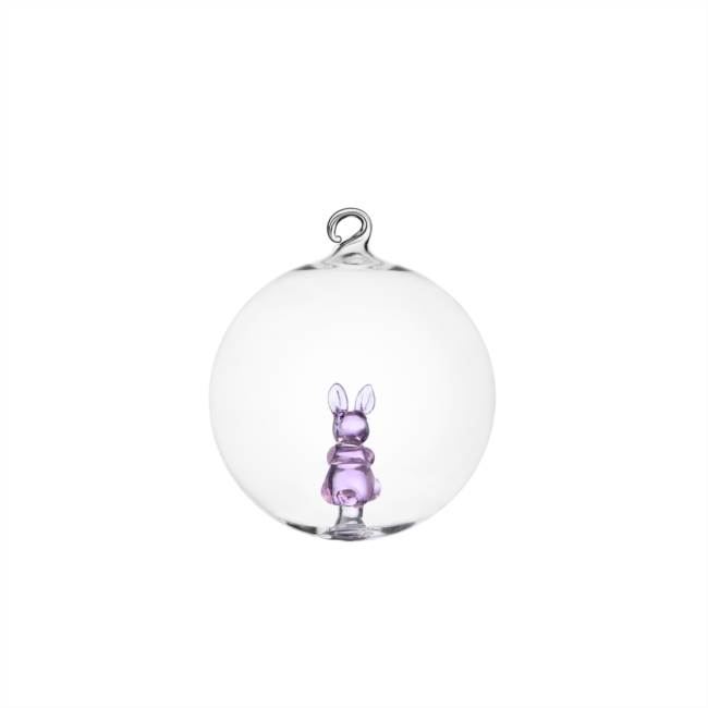 Christmas ball pink rabbit