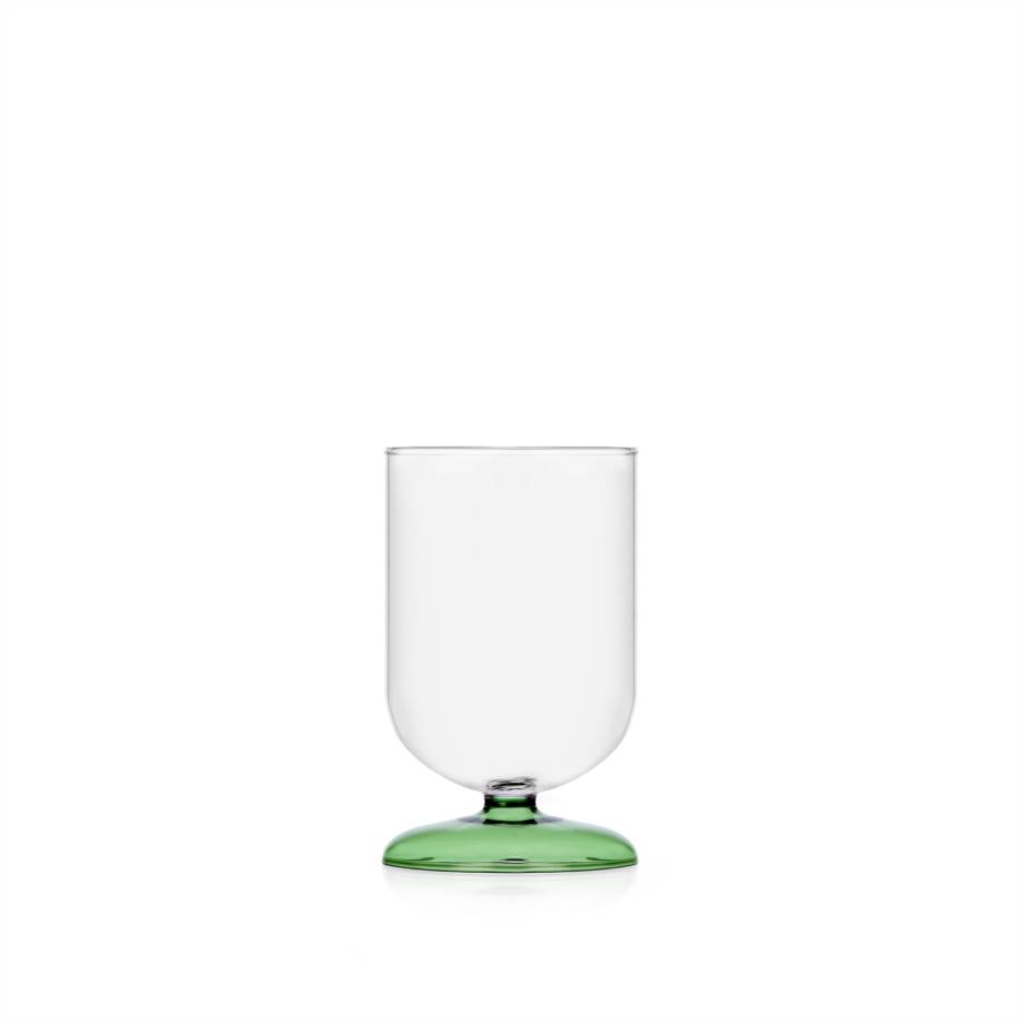 Stemmed glass light green