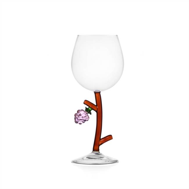 Stemmed glass raspberry