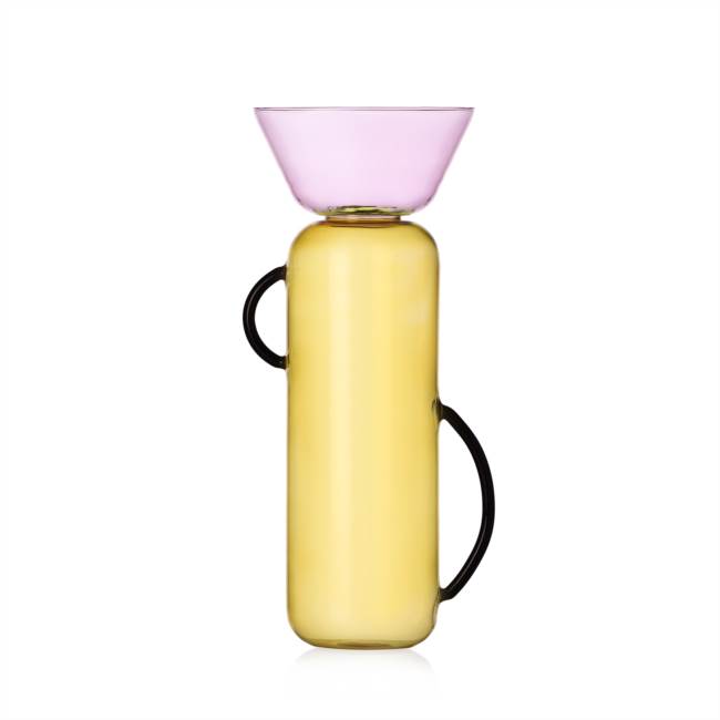 Vase yellow - pink big