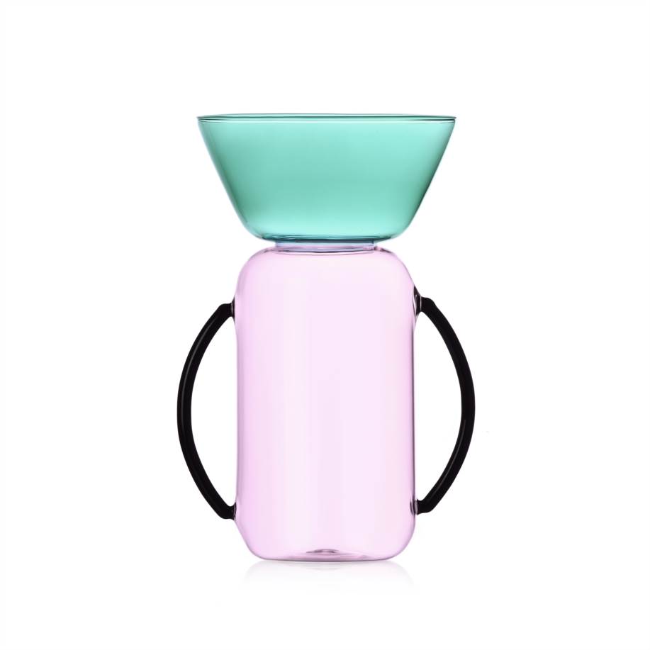 Vase pink-petrol medium